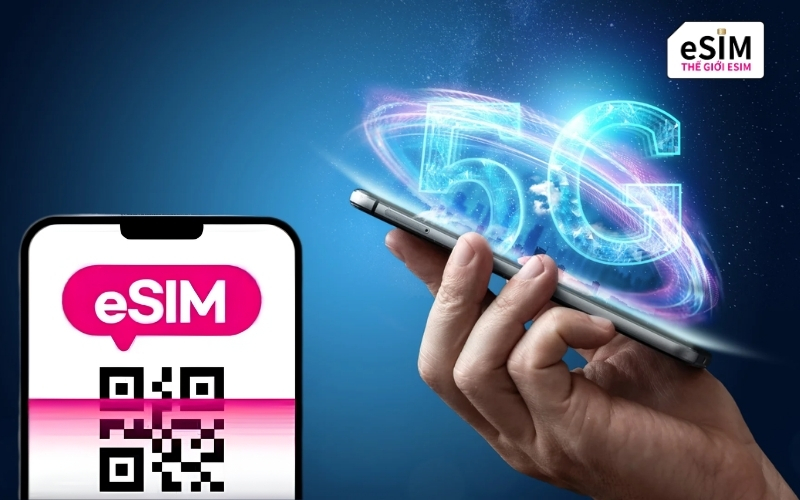 eSIM du lịch tốc độ cao giúp kết nối Internet ổn định khi đi nước ngoài chỉ với một mã QR